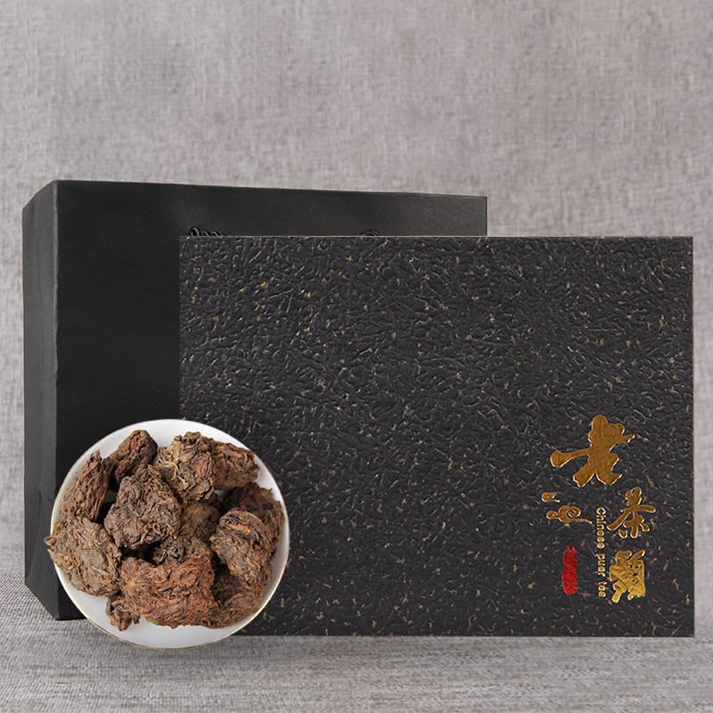 Chen Xiang Pu'er Tea Tea Aged Fermented Yunnan Black Tea, Ripe Tea Loose Tea Golden Bud Mellow Tea Gift Set 500g Tea Gift for Tea Lovers 陈香普洱茶老茶头茶叶熟茶散茶金芽醇香茶叶礼盒装500g