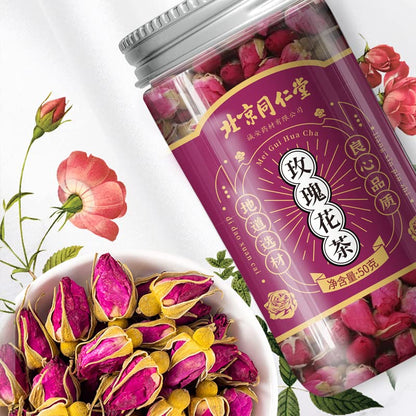 Natural Premium Rose Tea Canned Fruit Tea Whole Rose Goddess Tea 1.76oz/50g Rose Tea