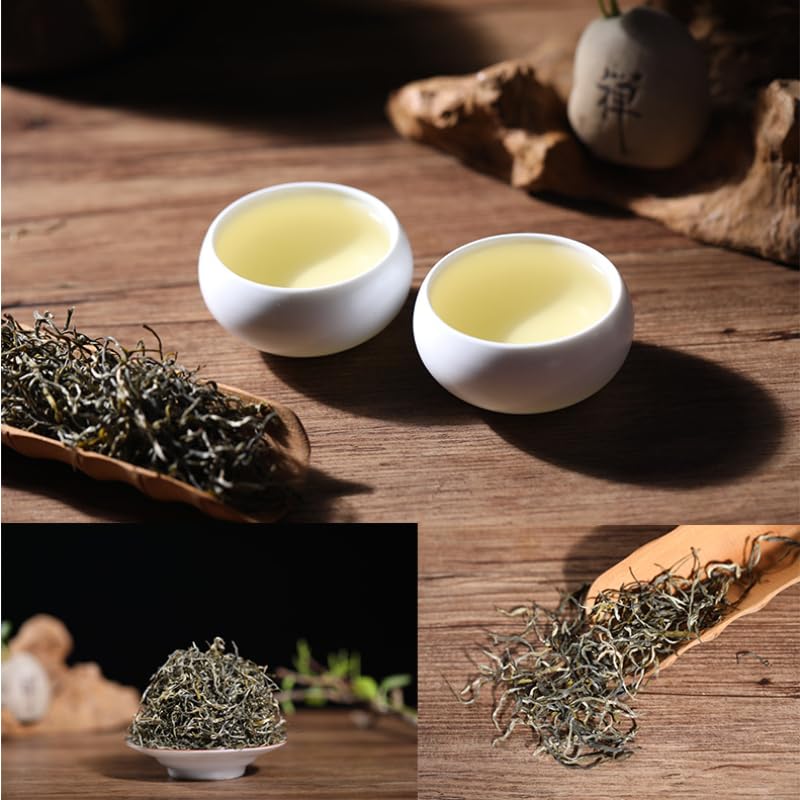 Yunnan Natural and Additive-free High Mountain Roasted Green Tea Head Spring Mao Jian Dian Green Tea 500g Loose Tea 云南高山银丝烘青绿茶 头春毛尖滇绿茶叶500克