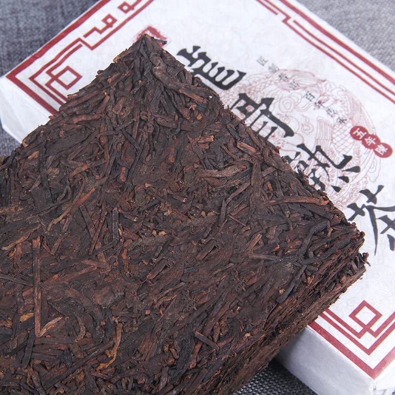 Yunnan Puerh Tea Ripe Tea Brick Tea 1000g/ 35.27oz Puerh Tea Stalks Old Tea Stalks Chen Tea Ripe Tea Cooked tea 云南普洱茶熟茶砖茶 普洱茶梗老茶梗 五年陈茶龍骨熟茶1000g