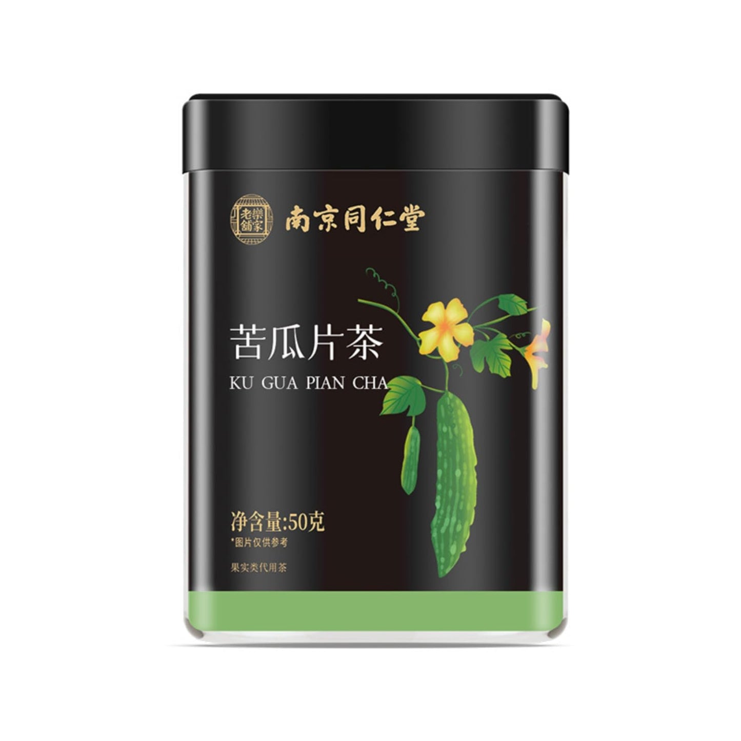 Premium Herbs 50g Natural Without additives Bitter Melon Tea, Sugar-free, Canned Herbal Tea for Healthy同仁堂 野生山苦瓜 干特级50克苦瓜茶罐装