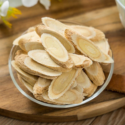 HuangQi Astragalus Membranaceus Root Slice 250g / 8.81oz Sweet in Taste, Slightly Warm in Nature Dry Astragalus Root, Chinese Herbal Tea 黄芪片250g/罐 甘肃精选黄芪片