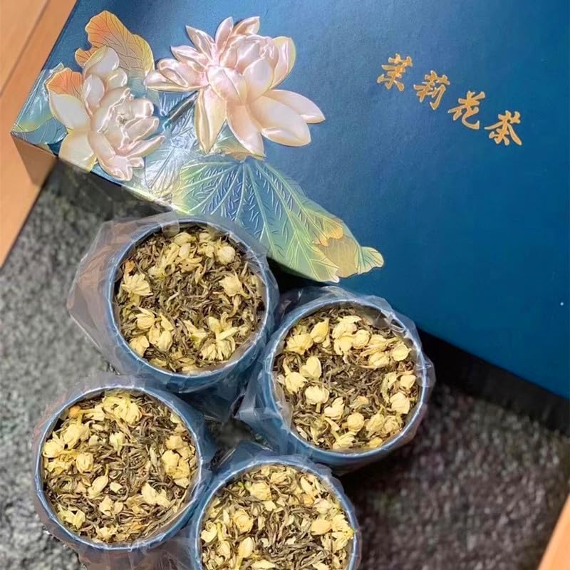 Premium Jasmine Tea, Strong Fragrance, Herbal Tea, Green Tea, additive-free 500g Gift Box Tea Chinese Tea 茉莉花茶新茶茉莉小针王浓香型茶叶耐泡型花草茶绿茶500克