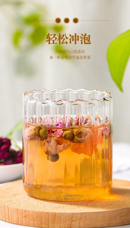 Natural Rose Tea 60g Canned 2.11oz Rose Tea Bottle Red Rose Herbal Tea Women's Tea Health Tea Flower Tea  60克罐装 玫瑰茶瓶装 重瓣红玫瑰女神益颜茶