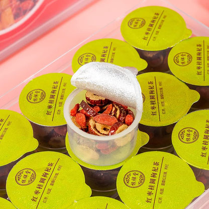 Red Date Guiyuan Goji Berries Tea 360g (12.69oz) 30 Small Individual Cans of Tea Rose, Goji Tea Combination Chinese Herbal Tea 红枣桂圆枸杞茶30小罐独立装茶玫瑰枸杞桂圆茶