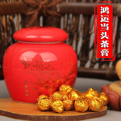 Pu-erh Tea Cream Hong yun dang tou Instant Tea Cream Cooked Tea Exquisite Tin 40g Gift for Family, Friends A Healthful Choice of Black Tea 普洱茶膏 红运当头 速溶茶膏 熟茶 精美罐装40g