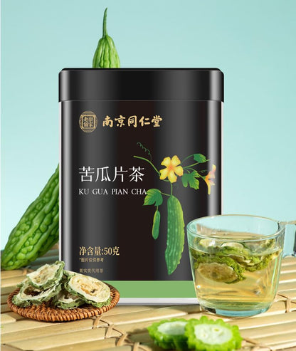 Premium Herbs 50g Natural Without additives Bitter Melon Tea, Sugar-free, Canned Herbal Tea for Healthy同仁堂 野生山苦瓜 干特级50克苦瓜茶罐装