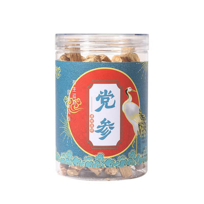 Premium Herbal Tea Party Ginseng Segment 220g Cans Long Segment 7.76oz Selected Grade Party Ginseng Segment Chinese Herbs  中草药材党参段220克罐装长段选装级党参好段