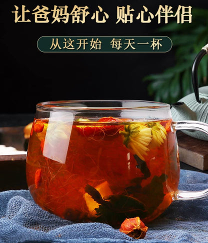 Chinese Herbal Tea, Corn Beard, Mulberry Leaf Tea 225g(15 cans), Sugar-free，Non-GMO Combination Tea In A Can, A Healthy Tea for Parents 玉米须青钱柳桑叶茶小罐三绛养生茶