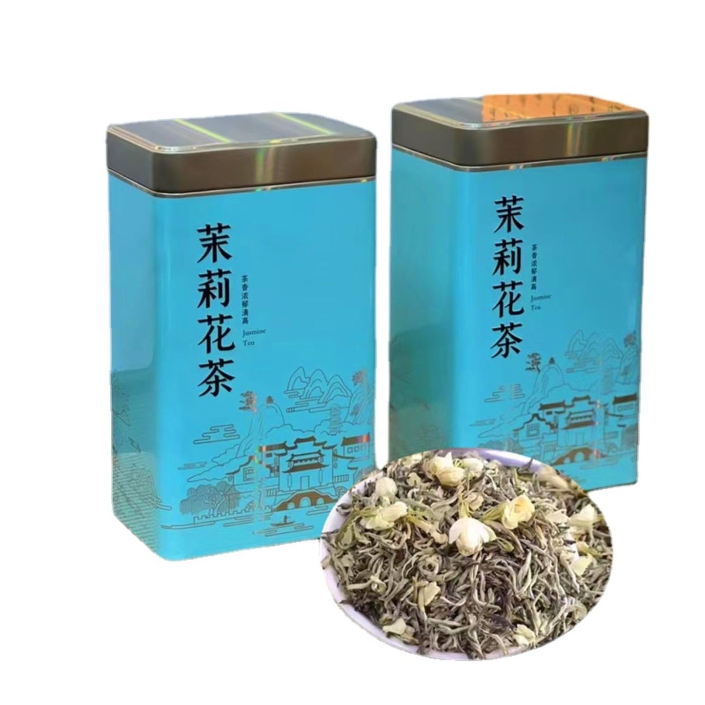 Premium Organic Jasmine Tea Green Tea 500g（250g*2） Strong Fragrance High Mountain Jasmine Tea loose Tea 茉莉花茶新茶绿茶浓香型高山手采小针王茉莉花茶