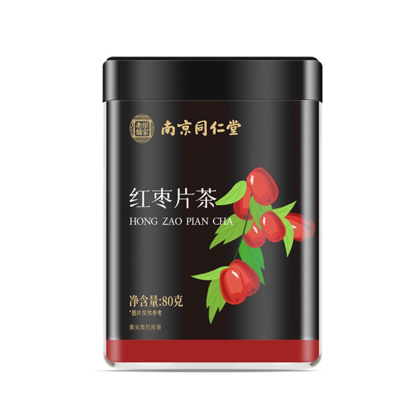 Tong Ren Tang Traditional Red Date Brown Sugar/Ginger Date Tea Ingredients, 80g Premium Dried Jujube Tea Health Tea Herbal tea 同仁堂红枣片红糖姜枣茶配料红枣干80g