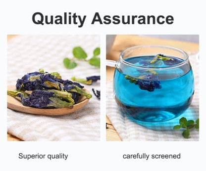 Herbal Tea Blue Dried Butterfly Pea Flower Tea 100g/bag Unique Blue Color and Health Benefits, All Natural Caffeine-free Herbal Tea 蝶豆花茶100g