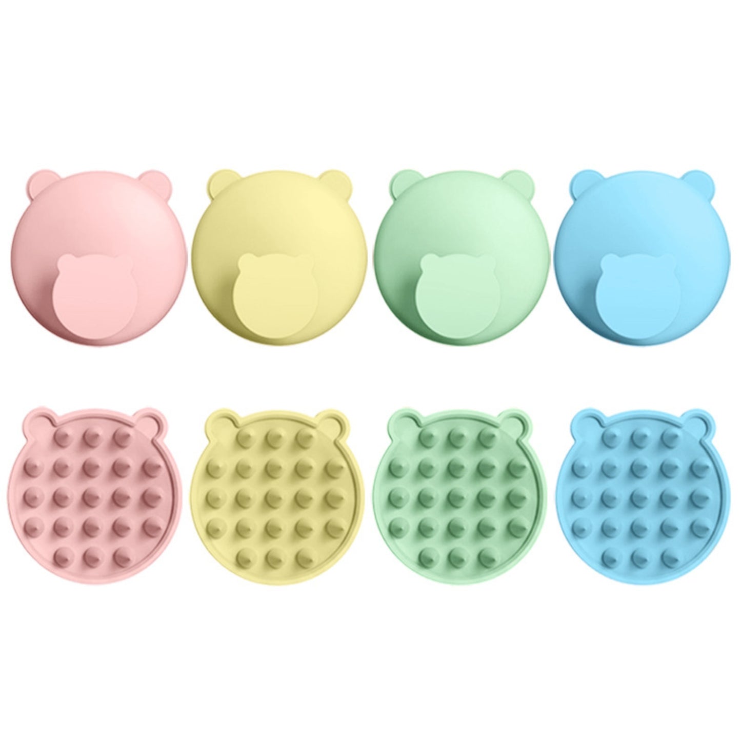 2pcs Bear Silicone Shampoo Brush, Head Bath Massage Comb, Bath Scalp Massage Brush 4 Colours Available Shampoo Brush Shampoo Brush for Hair Shampoo Brush Shampoo Brush Scalp Massager Shampoo Brush