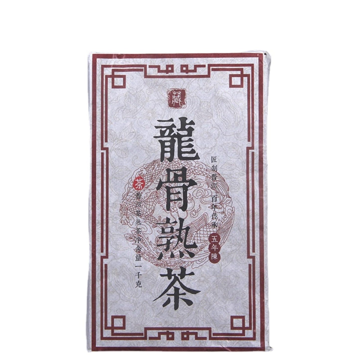 Yunnan Puerh Tea Ripe Tea Brick Tea 1000g/ 35.27oz Puerh Tea Stalks Old Tea Stalks Chen Tea Ripe Tea Cooked tea 云南普洱茶熟茶砖茶 普洱茶梗老茶梗 五年陈茶龍骨熟茶1000g