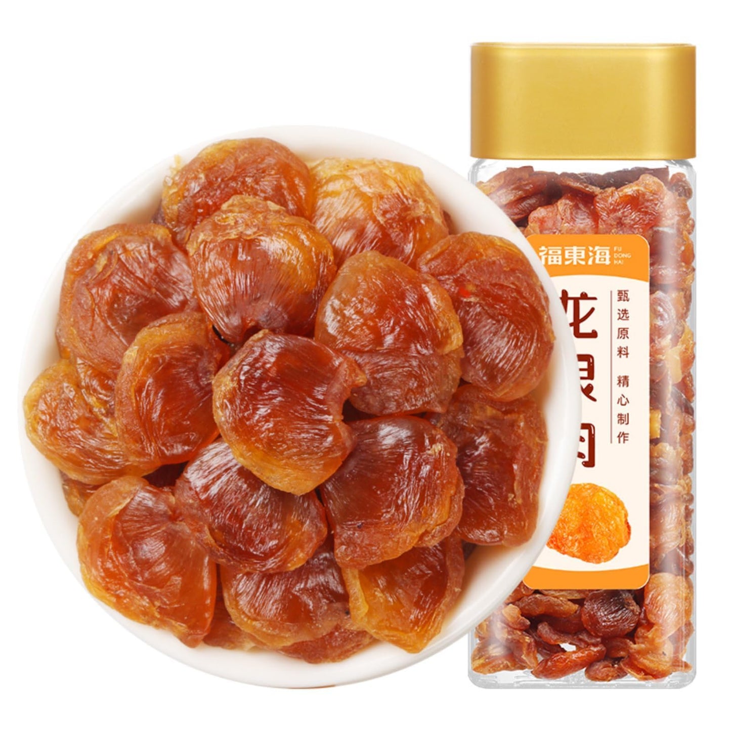 Gui Yuan Rou Dried Fresh Longan Meat Dried Longan, 250g (8.81oz) Dried Longan Fruit, Herbal Tea 龙眼肉250g/罐 无核龙眼肉桂圆干空心桂圆肉