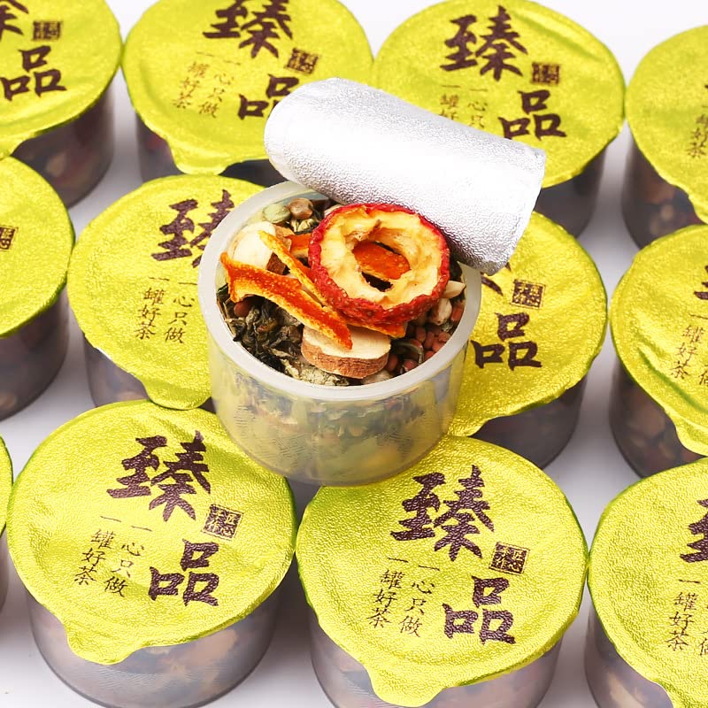 Chinese Herbal Tea Small Can 255g (15 Cans) Green Tea, Lotus Leaf, Mulberry Leaf, Etc. 12 Kinds of Tea Ingredients Combination Tea Sugar-free 桑叶茶肠清养生茶便便畅通茶饮