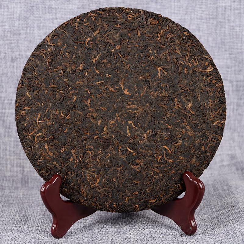 Premium Yunnan Puerh Menghai Ripe Tea 357g/12.59oz Deliciously Smooth Puerh Tea Natural No Additives Black Tea 勐海熟茶 357g/饼 熟普洱饼茶 七子藏香