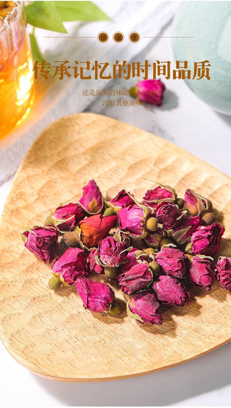 Natural Rose Tea 60g Canned 2.11oz Rose Tea Bottle Red Rose Herbal Tea Women's Tea Health Tea Flower Tea  60克罐装 玫瑰茶瓶装 重瓣红玫瑰女神益颜茶