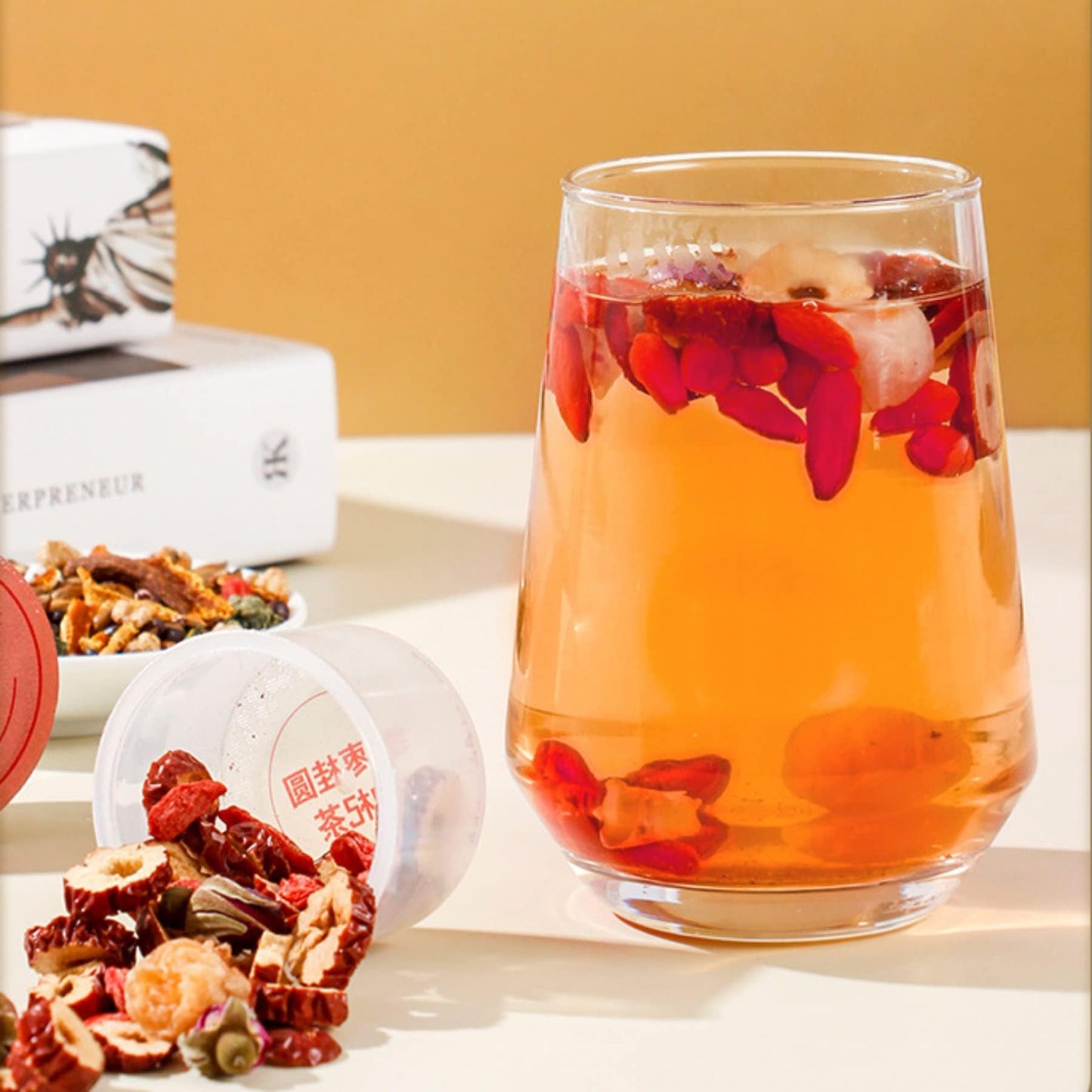 Tea of The Week for Women's Tea Small Can Health Tea Combination Chinese Herbal Tea Goji Berries 97.5g (3.43oz) Corn Husk Tea  一周茶 女神茶 小罐养生茶 伴手礼 组合茶 菊花枸杞赤小豆玉米须