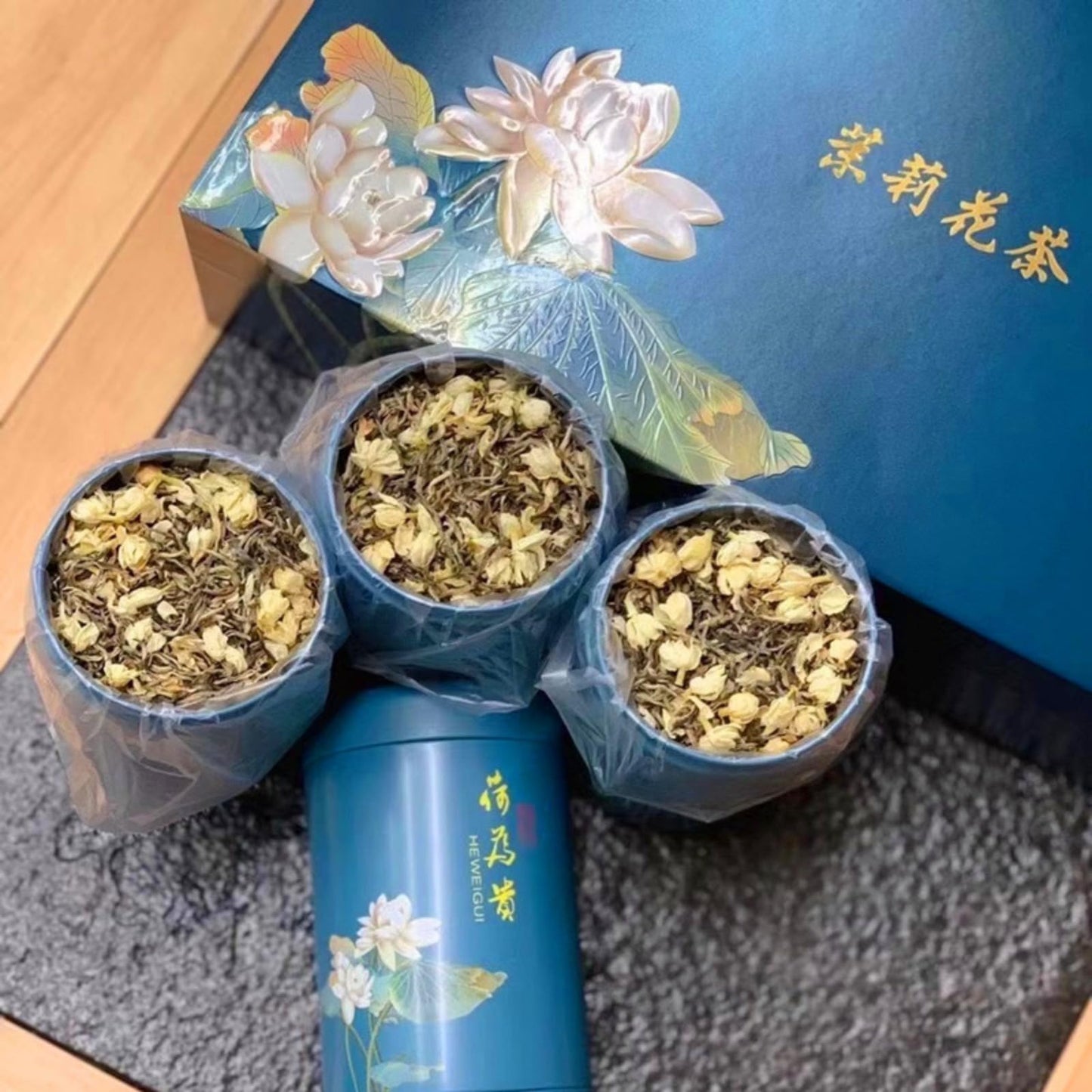 Premium Jasmine Tea, Strong Fragrance, Herbal Tea, Green Tea, additive-free 500g Gift Box Tea Chinese Tea 茉莉花茶新茶茉莉小针王浓香型茶叶耐泡型花草茶绿茶500克