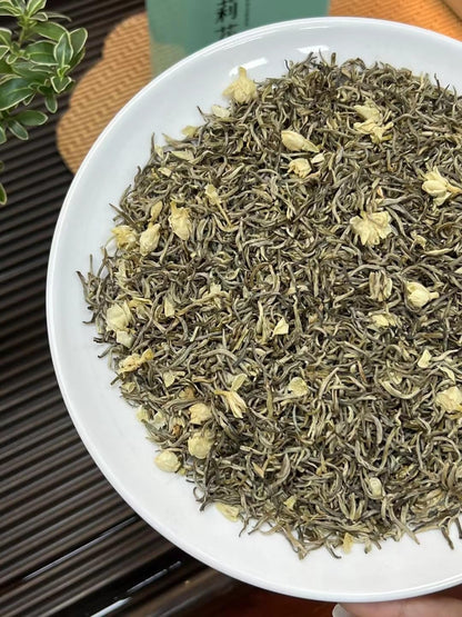 Premium Organic Jasmine Tea Green Tea 500g（250g*2） Strong Fragrance High Mountain Jasmine Tea loose Tea 茉莉花茶新茶绿茶浓香型高山手采小针王茉莉花茶