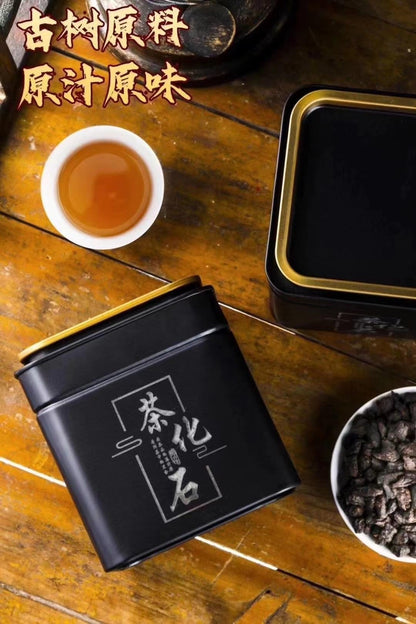 Puerh Tea Fossil Yunnan Tea Chen Xiang Ripe Tea Glutinous Fragrance 500g / 17.63oz Cooked Tea Fossil Tea Broken Silver Yunnan Pu 'er Tea 普洱茶化石云南茶叶陈香熟茶糯香老茶头500g