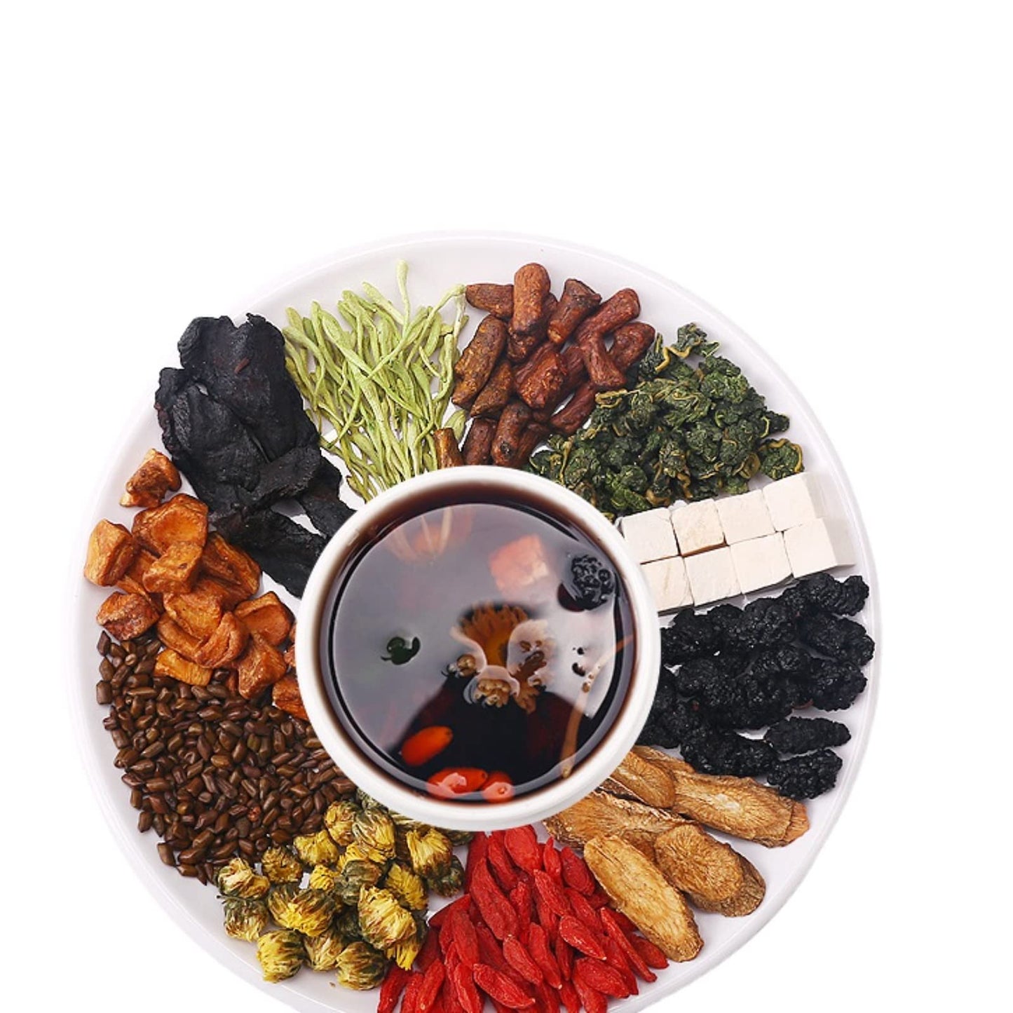 Chinese Herbal Tea, 225g Cassia Goji Tea for Home, Office, Travel, One Can A Day, 11 Kinds of Tea Ingredients,决明子茶手工小罐装益甘养生茶