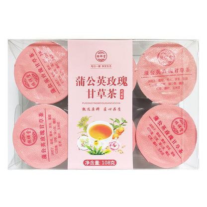 Dandelion Rose Tea 108g (3.80oz) Cornhusk Tea In Small Cans Combination Chinese Herbal Tea 蒲公英玫瑰甘草茶 玉米须小罐装茶 养生茶