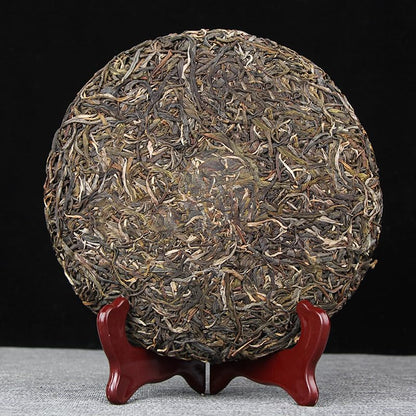 Natural and Additive-free 357g Six Great Tea Mountains Ancient Tree Tea Yunnan Brick Raw Puerh Sweet, Soft and Savoury Green Tea 蛮砖普洱茶生茶357g六大茶山古树名茶