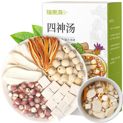 Sishen Tang 400g/box Soup Packet Take Care of Your Family's Health Natural Green Food Without Additives Herbal Tea 四神汤400g/盒 四神汤四臣君子汤料包莲子芡实山药茯苓老人儿童汤