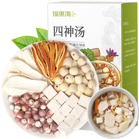 Sishen Tang 400g/box Soup Packet Take Care of Your Family's Health Natural Green Food Without Additives Herbal Tea 四神汤400g/盒 四神汤四臣君子汤料包莲子芡实山药茯苓老人儿童汤