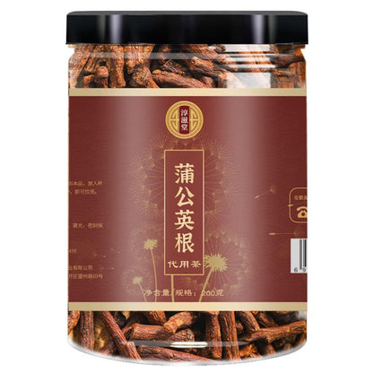 Natural Dandelion Root Tea 200g Tin Chinese Herbal Tea Large Coarse Root Tea 7.05oz蒲公英根茶200g罐装 大粗根茶 蒲公英根茶