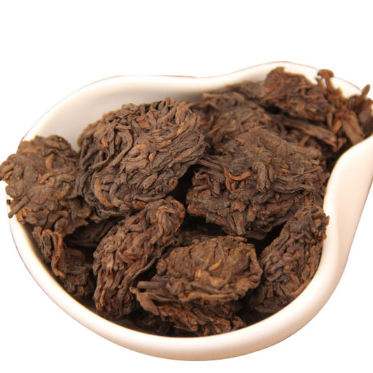 Natural and Additive-free Puerh Tea Golden Bud Old Tea Fermented Loose Yunnan Black Tea Natural Loose Tea Leaf Menghai Ripe Tea Cooked Tea 黑茶普洱茶500g陈年金芽 老茶头 自然沱 散茶叶 勐海熟茶