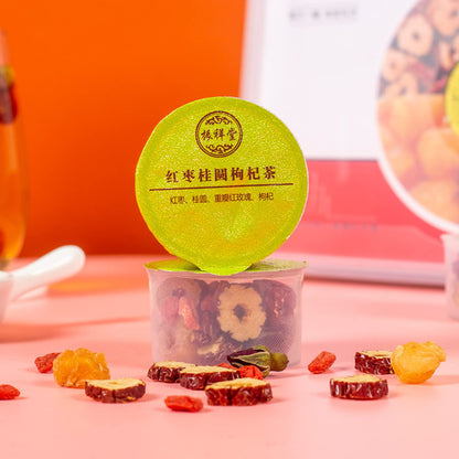 Red Date Guiyuan Goji Berries Tea 360g (12.69oz) 30 Small Individual Cans of Tea Rose, Goji Tea Combination Chinese Herbal Tea 红枣桂圆枸杞茶30小罐独立装茶玫瑰枸杞桂圆茶