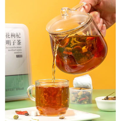 Fructus Lycii, Cassia Tea 30 Small Cans of Individual Tea 600g (21.16oz) Mulberry, Combination Chinese Herbal Tea 枸杞决明子茶30小罐独立装茶桑葚金银花养生茶