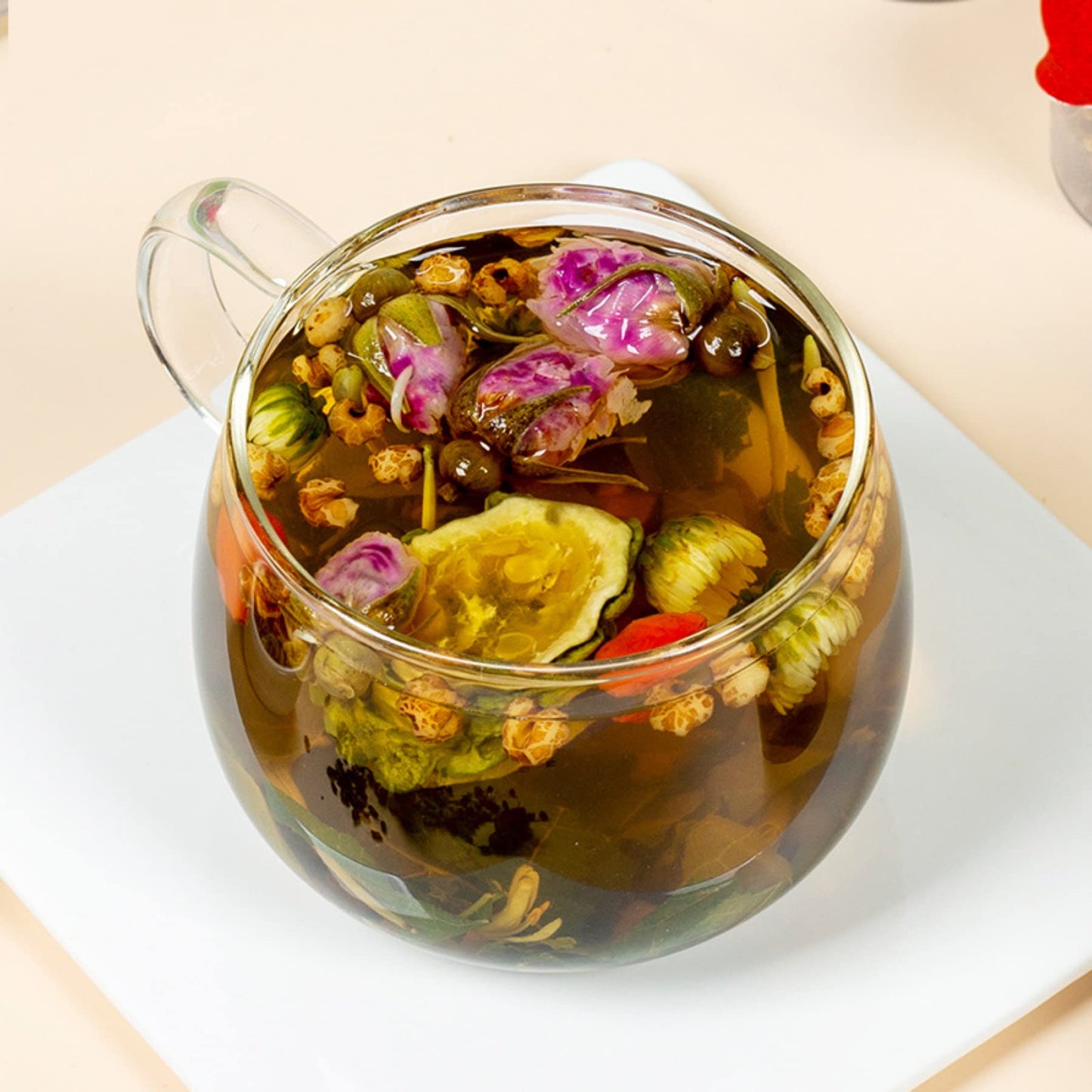 Lotus Leaf, Rose, Bitter Melon Tea, Cassia Seeds Small Cans of Flower Tea Scientific Ratio One Can A Day 105g (3.70oz) Combination Chinese Herbal Tea 荷叶玫瑰苦瓜茶 决明子小罐装花茶