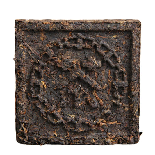 Yunnan Natural and Additive-free Puerh Tea Fulu Shouxi Tea Brick 100g Cooked Tea Taste Mellow Aroma Sweetness 云南普洱茶 2007年 中茶牌 中茶福禄寿喜 茶砖 100g 熟茶