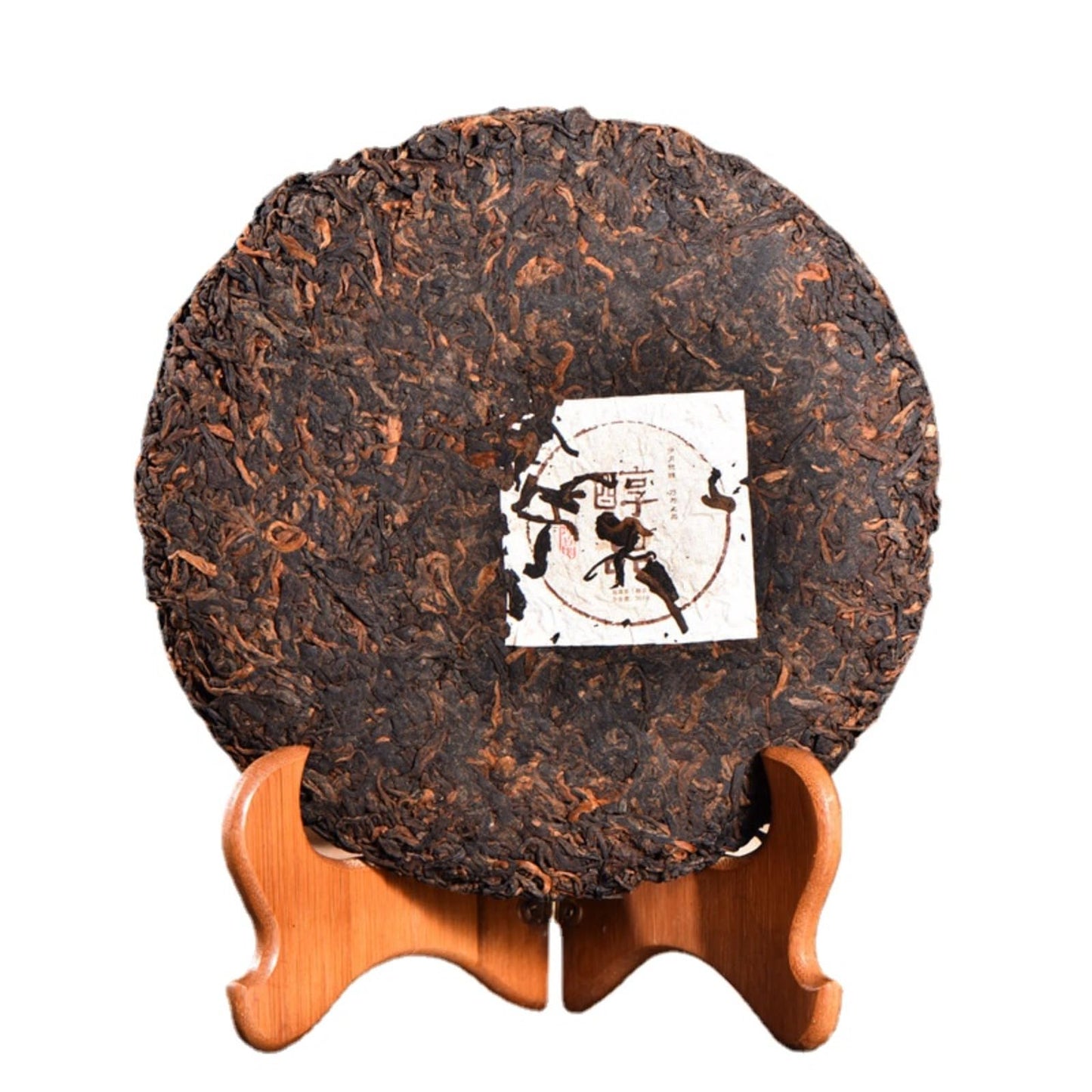 Natural Puerh Tea Cooked Tea Big Tree Puerh Ripe Tea 357g / 12.59oz Yunnan Qizi Cake Tea，Aged Aroma, Mellow and Smooth Flavour 大树普洱 醇品357克 云南七子饼茶