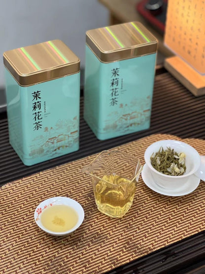 Premium Organic Jasmine Tea Green Tea 500g（250g*2） Strong Fragrance High Mountain Jasmine Tea loose Tea 茉莉花茶新茶绿茶浓香型高山手采小针王茉莉花茶