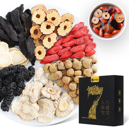 Chinese Herbal tea Combination Tea for Men Ginseng Tea Goji Huangjing Tea 19.05oz/540g  杞里香人参七雄茶540g