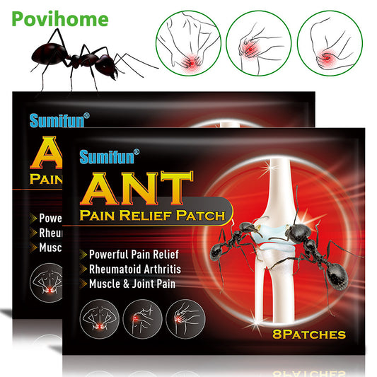3 Packs, Ant Poison Relief patches / Powerful Pain Relief / Rheumatoid Arthritis / Muscle & Joint Pain 24pcs (3 Packs*8pcs)  蚂蚁关节膏药贴肩颈腰腿骨科护理贴