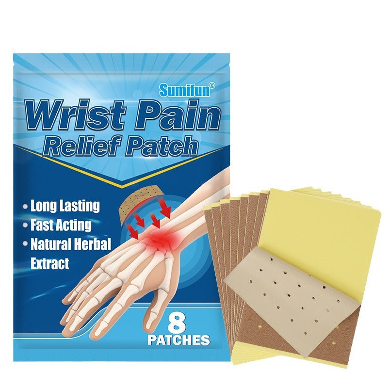 3 Packs,Wrist Pain Relief Patch, Wrist Patch, Breathable Elastic Wrist Patch,Natural Herbal Extract 24pcs (3 Packs*8pcs) 舒腕贴手腕贴 弹力布透气药贴