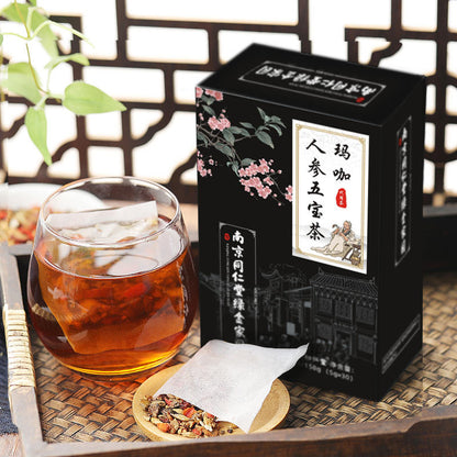 150g Nanjing Tongrentang Ginseng Mulberry Eight Treasure Tea Men's Ten Treasure Tea Men's Husband Kidney Tea 人参桑椹八宝茶150g