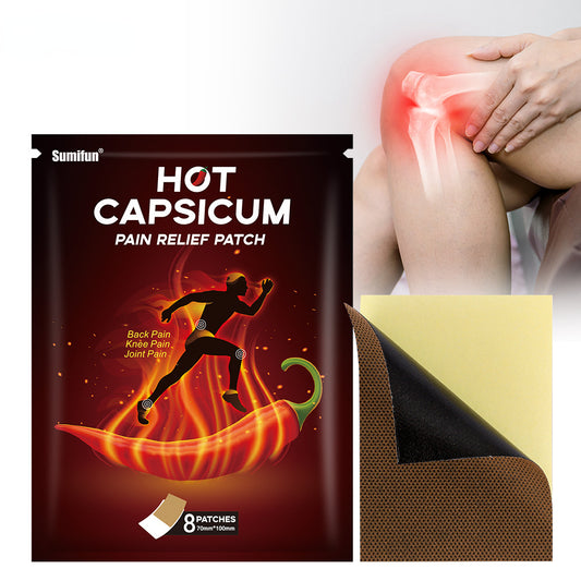 Hot Capsicum Pain Relief Patch, Bruises, sprains, bruises, pain relief, sports and fitness must-have 跨境辣椒贴镇痛膏药跌打扭伤淤青止痛运动健身必备 K16101