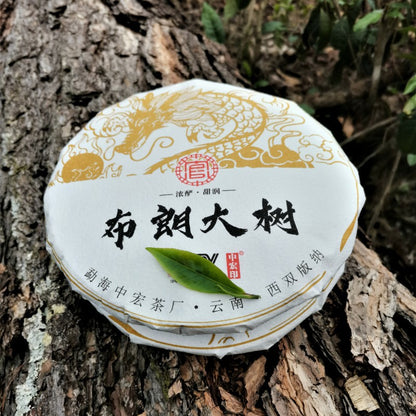 Yunnan Brown Mountain Big Tree Ripe Tea 357g Menghai Ancient Tree Pu'er Tea QiaoMu Ripe Cake Black tea