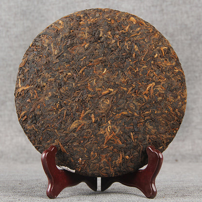 China Yunnan Tribute Cake Puerh Tea Ripe Tea Menghai Tribute Cake Qizi Cake 357g Black Tea