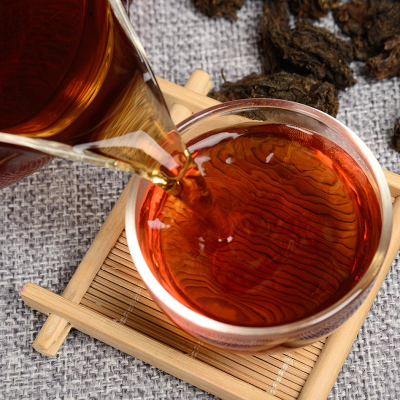 China Yunnan Puerh Tea 500g Menghai Ancient Tree Golden Bud Ripe Tea Aged Spring Tea 08 Medium Natural Tuo