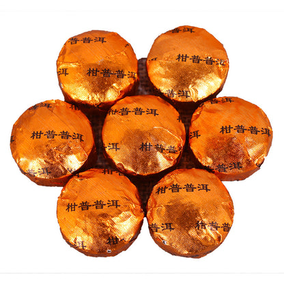 Pu-erh Tea Mini Tuo Tea Chen Pi Pu-erh Ripe Tea Xinhui Citrus Pu Tea 500g Pu-erh Orange Pu Tea Small Golden Tuo