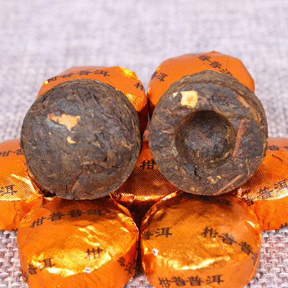 Pu-erh Tea Mini Tuo Tea Chen Pi Pu-erh Ripe Tea Xinhui Citrus Pu Tea 500g Pu-erh Orange Pu Tea Small Golden Tuo