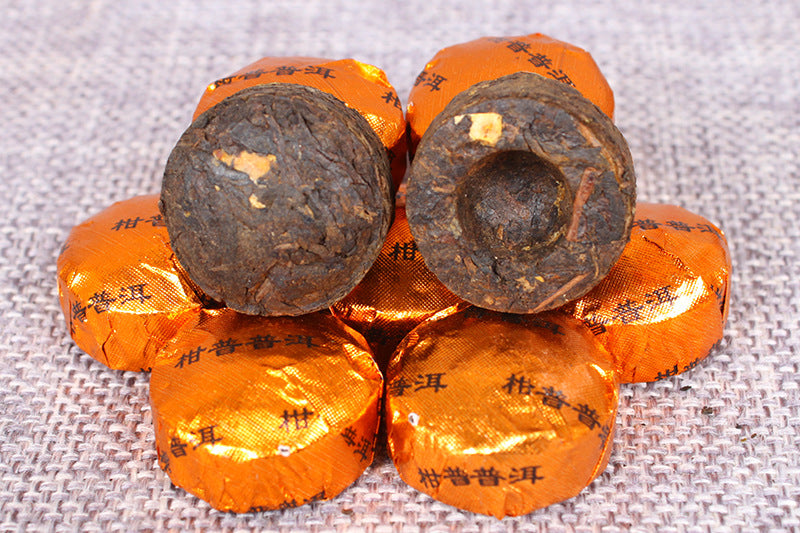 Pu-erh Tea Mini Tuo Tea Chen Pi Pu-erh Ripe Tea Xinhui Citrus Pu Tea 500g Pu-erh Orange Pu Tea Small Golden Tuo